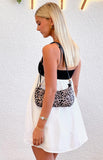 Karia White Contrast Mini Dress