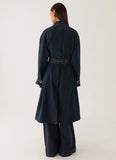 Yosemite Oversized Trench Coat Blue