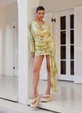 Sorrel Long Sleeve Mini Dress Yellow Tie Dye