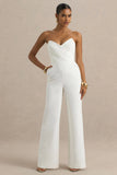 Dainty White Sweetheart Jumpsuit