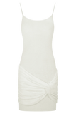 Laurie Twist Knit Mini Dress Ivory