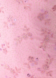 Push Back Beaded Sequin Mini Dress Pink