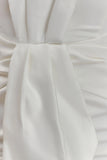 Cyrill Strapless Satin Structured Maxi Dress White