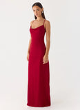 Saria Maxi Dress Deep Red