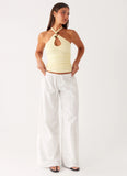 Bille Low Rise Pants White