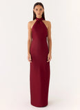 Keena Scarf Maxi Dress Merlot