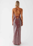 Jada Sequin Maxi Dress Red