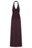 Maura Taffeta And Satin Maxi Dress Wine