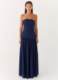 Eden Strapless Maxi Dress Navy