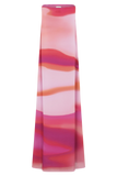 Amaya Strapless Chiffon Maxi Dress Pink Sunset Print