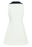 Oli Sleeveless Contrast Mini Dress Ivory Black