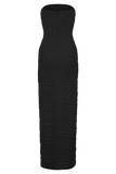 Jianna Strapless Mesh Maxi Dress Black
