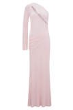Alexius One Shoulder Knit Maxi Dress Dusty Pink