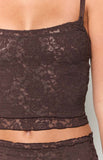Willow Brown Lace Tank Top