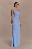 Luella Crepe Corset Maxi Dress Cornflower Blue