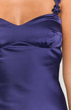 Marbelle Navy Satin Mini Dress