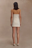Christina Cross Over Mini Dress Buttercream