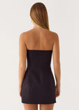 Drivers Seat Strapless Mini Dress Black