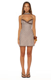Arti Brown Stripe Micro Mini Dress