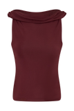Bridget Slinky Cowl Back Top Burgundy