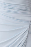 Alyn Off Shoulder Draped Maxi Dress Pale Blue