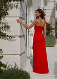Hilton Strapless Maxi Dress Red