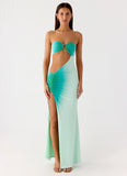 Ellisah Ombre Maxi Dress Green Gradient
