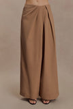 Owen Draped Wide Leg Pants Mocha