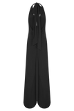 Juliet Slinky Maxi Dress With Scarf Black