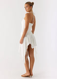 Khalida Jersey Halter Mini Dress White