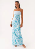 Prism Beaded Maxi Dress Blue