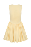 Sharon Scuba Jersey Mini Dress Pastel Lemon