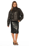 Joanie Black PU Midi Skirt