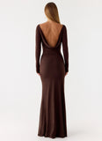 Dray Maxi Dress Chocolate