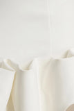 Geneve White Halter Neck Mini Dress With Ruffled Trim