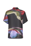 Rachel Chiffon Short Sleeve Shirt Multi Fluid Reverie Print