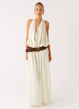 Narlah Halter Maxi Dress Ivory