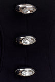 Arla Button Up Corset Top Black