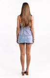 Klee Dark Blue Strapless Tie Back Top