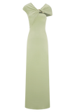 Ashford Asymmetrical Slinky Maxi Dress Sage