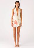 Eleanora Plunge Mini Dress Siena Floral