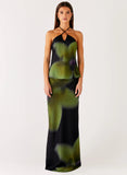 Rosetta Maxi Skirt Lime Flower