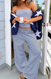 Flo Navy Stripe Wide Leg Pants