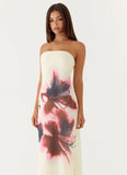 Lariettea Strapless Maxi Dress Velvet Bloom