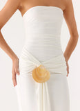 Party After Party Shell Maxi Dress White