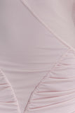 Amandine Ruched Slinky Maxi Dress Pale Pink
