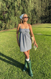 Avara Black Gingham Mini Dress