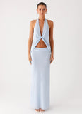 Michaella Chiffon Twist Top Blue