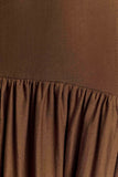 Darling Linen Maxi Dress Chocolate