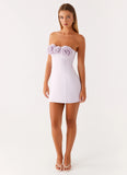 Patsie Strapless Mini Dress Lilac